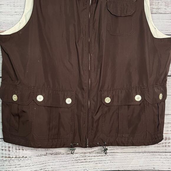 Ralph Lauren Womens 2X Reversible Military Safari Aviator Vest Polyester - Picture 6 of 13